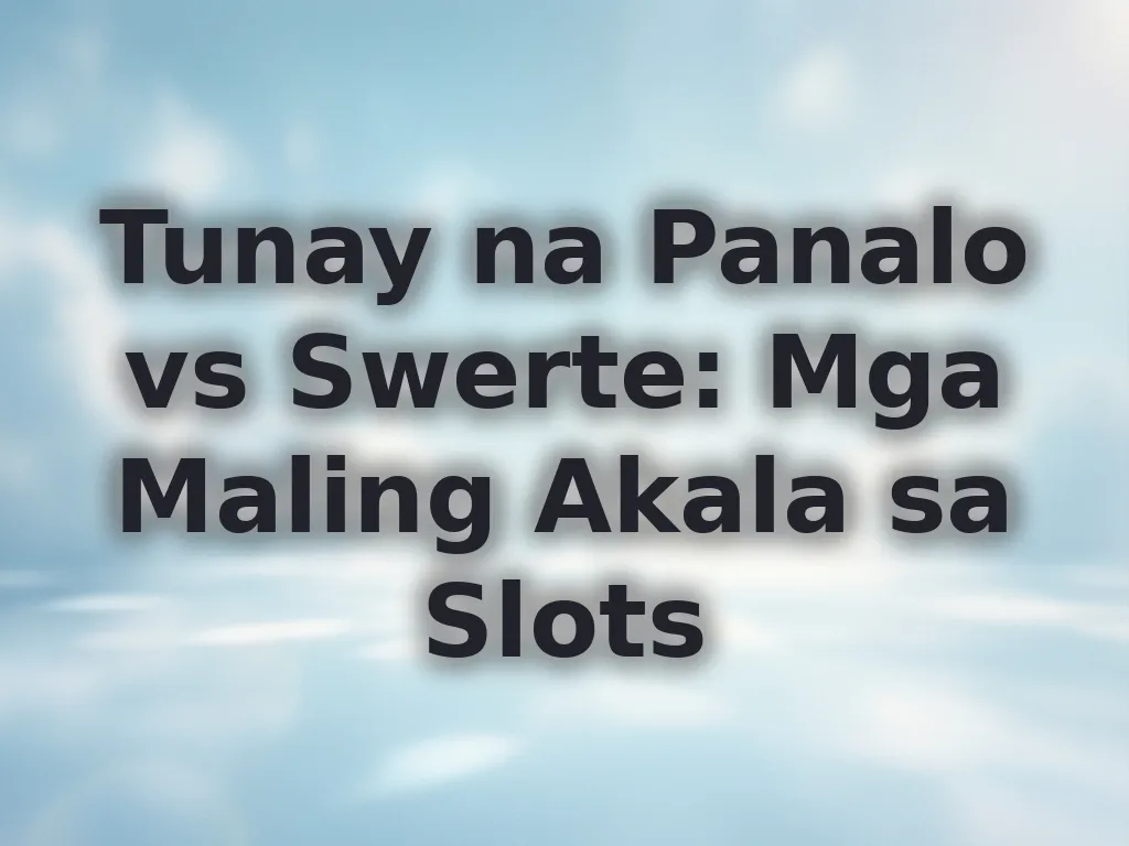 Tunay na Panalo vs Swerte: Mga Maling Akala sa Slots